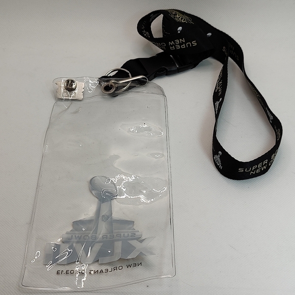 2013 Super Bowl XLVII 47 Logo Pin NFL Lanyard Ticket Holder Commemorative - Picture 6 of 6